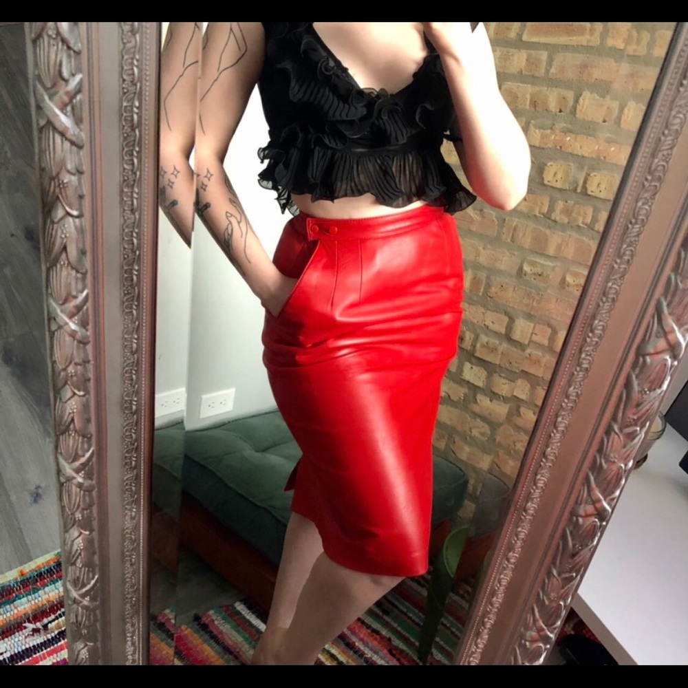 EREZ leather skirt!